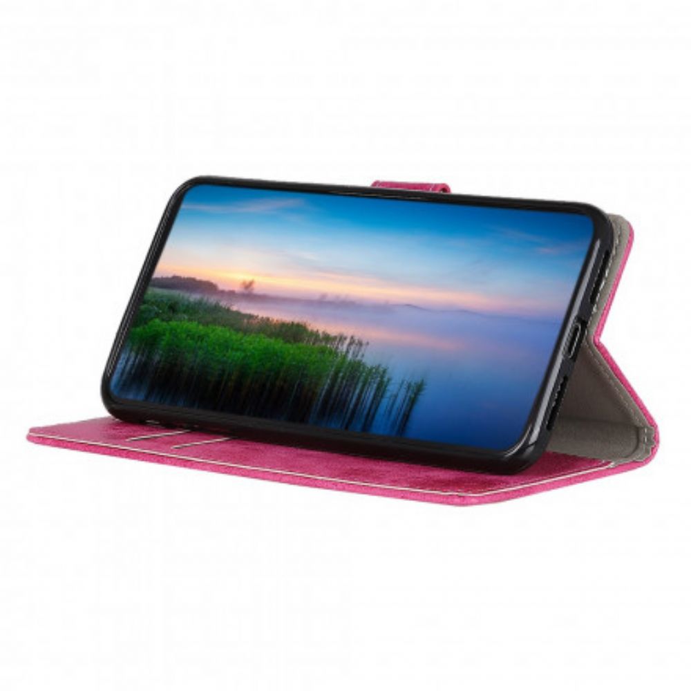 Lederhüllen Für Motorola Edge 20 Pro Vintage Kunstleder