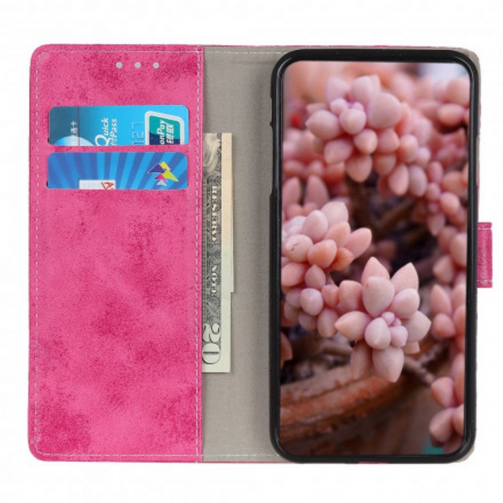 Lederhüllen Für Motorola Edge 20 Pro Vintage Kunstleder