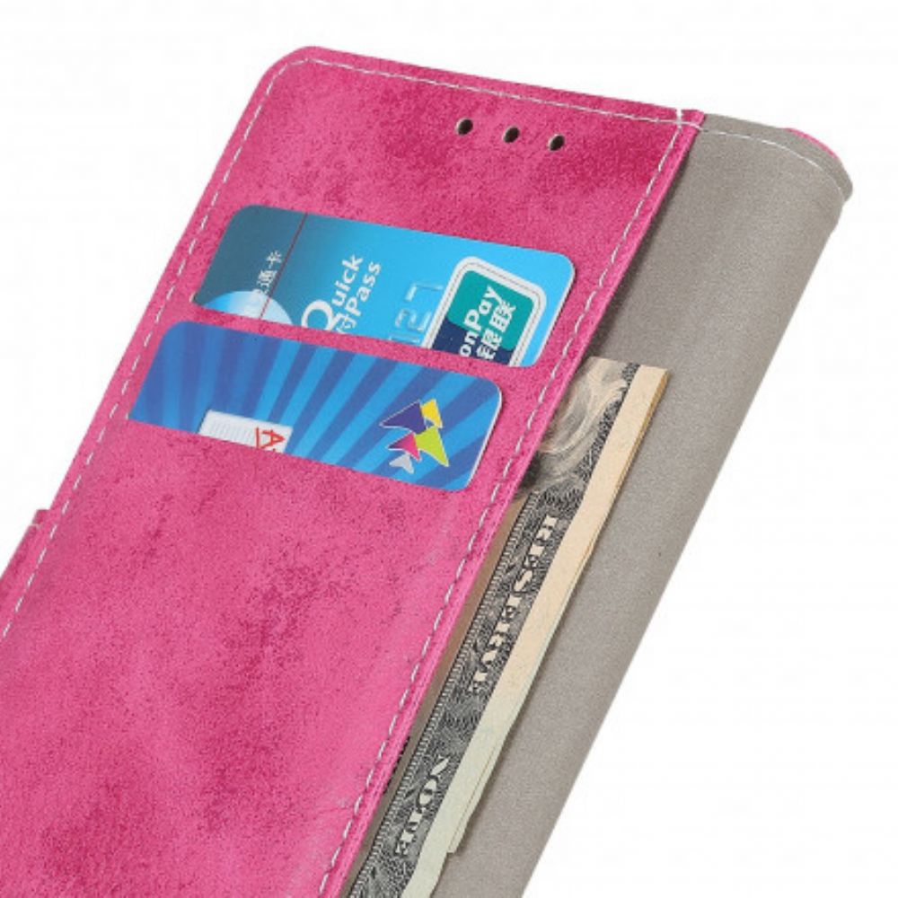 Lederhüllen Für Motorola Edge 20 Pro Vintage Kunstleder