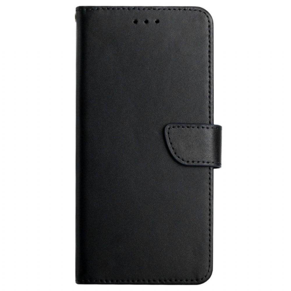 Flip Case Für Moto G71 5G Echtes Nappaleder