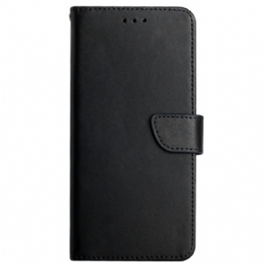 Flip Case Für Moto G71 5G Echtes Nappaleder