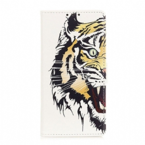 Flip Case Für Moto G71 5G Wilder Tiger