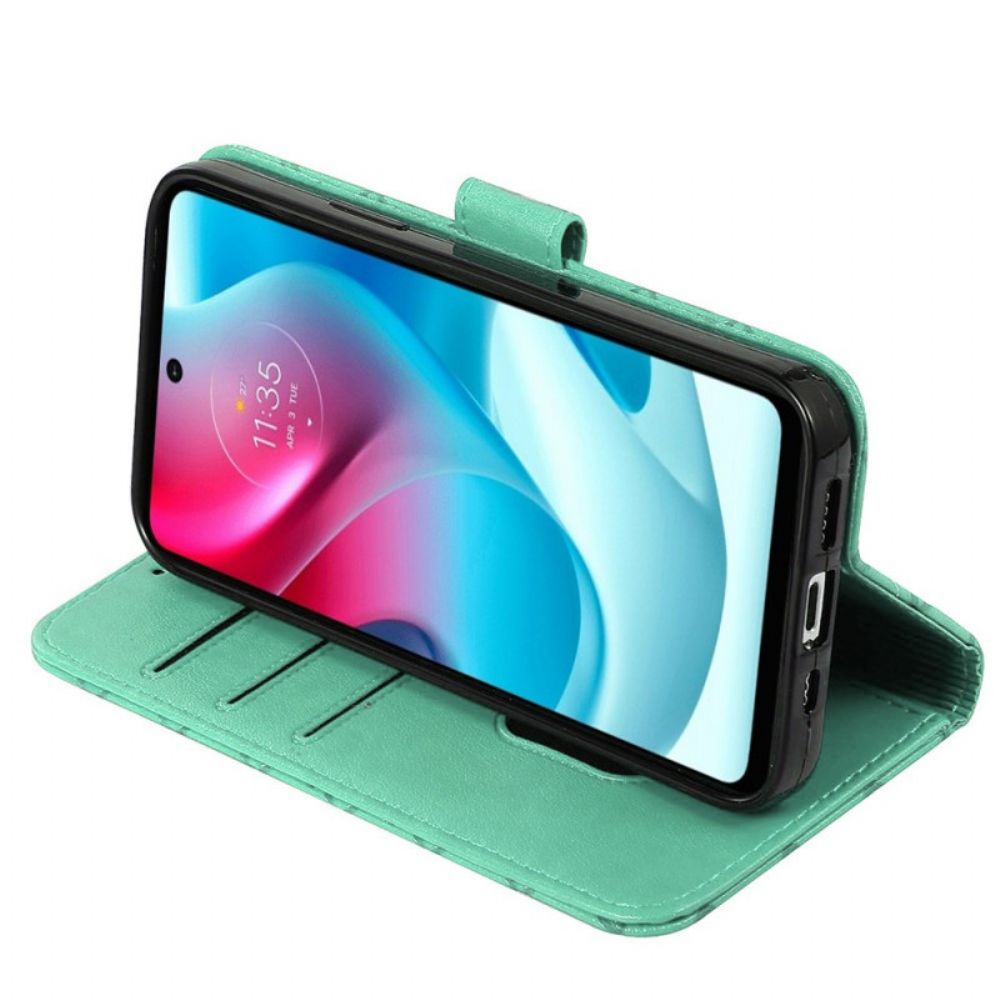 Lederhüllen Für Moto G71 5G Karomuster Aus Kunstleder