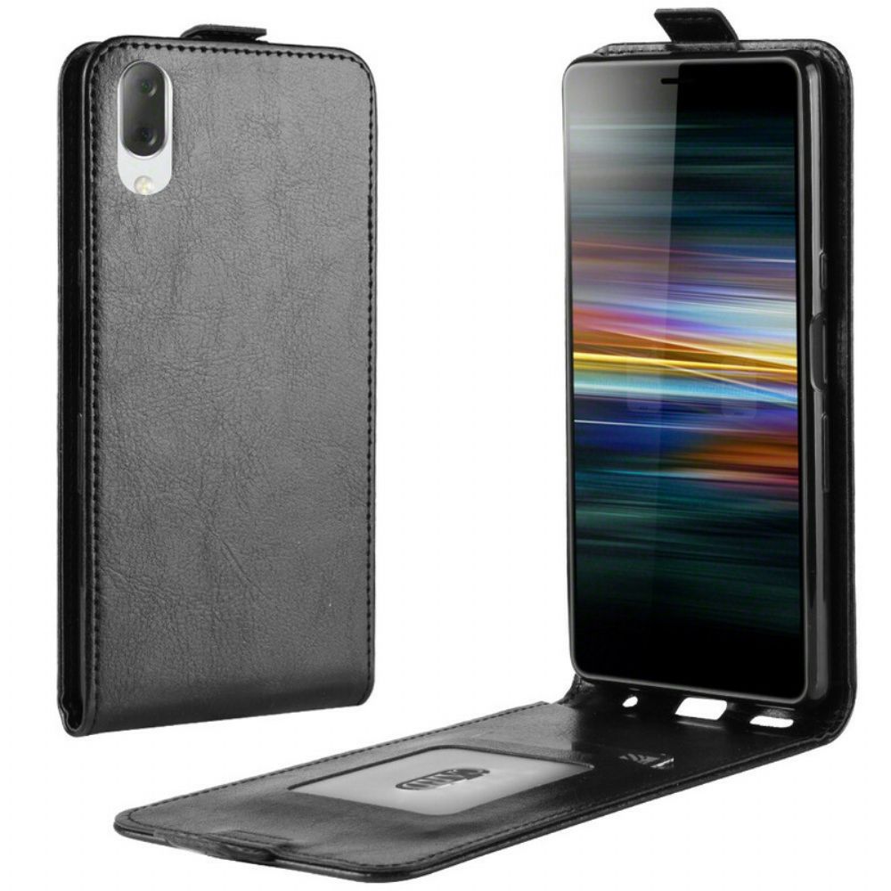Flip Case Für Sony Xperia L3 Flip Case Faltbarer Ledereffekt