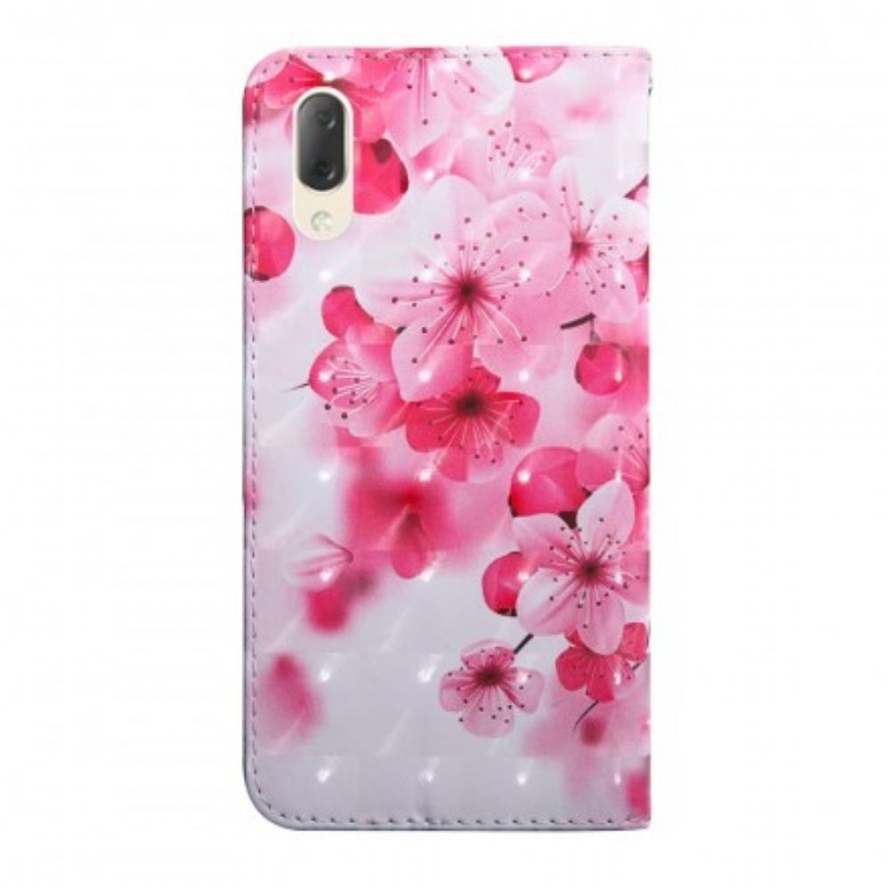 Flip Case Für Sony Xperia L3 Rosa Blumen