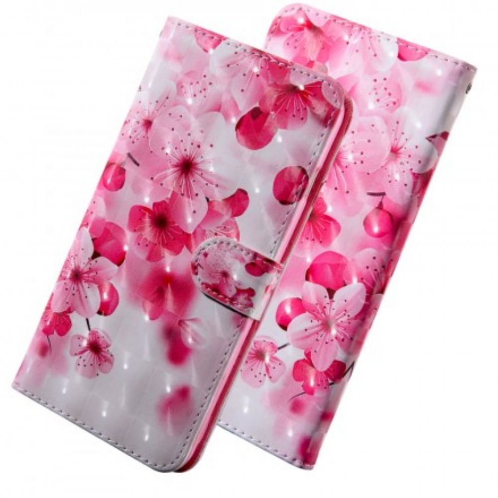 Flip Case Für Sony Xperia L3 Rosa Blumen