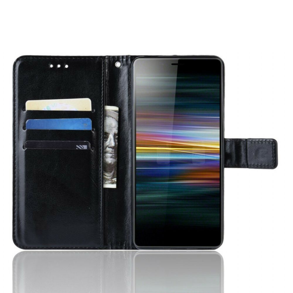 Flip Case Für Sony Xperia L3 Utra Kunstleder Mit Riemen