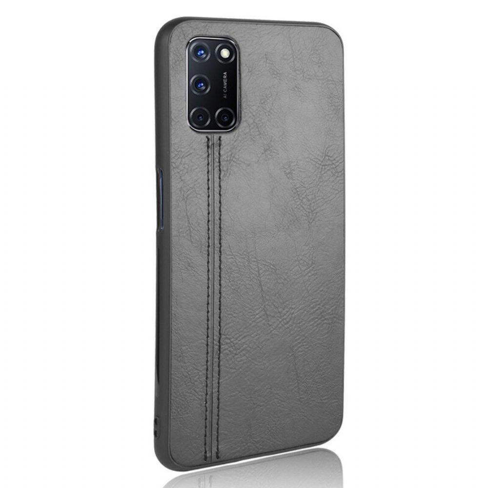 Handyhülle Für Oppo A72 Naht Lederoptik