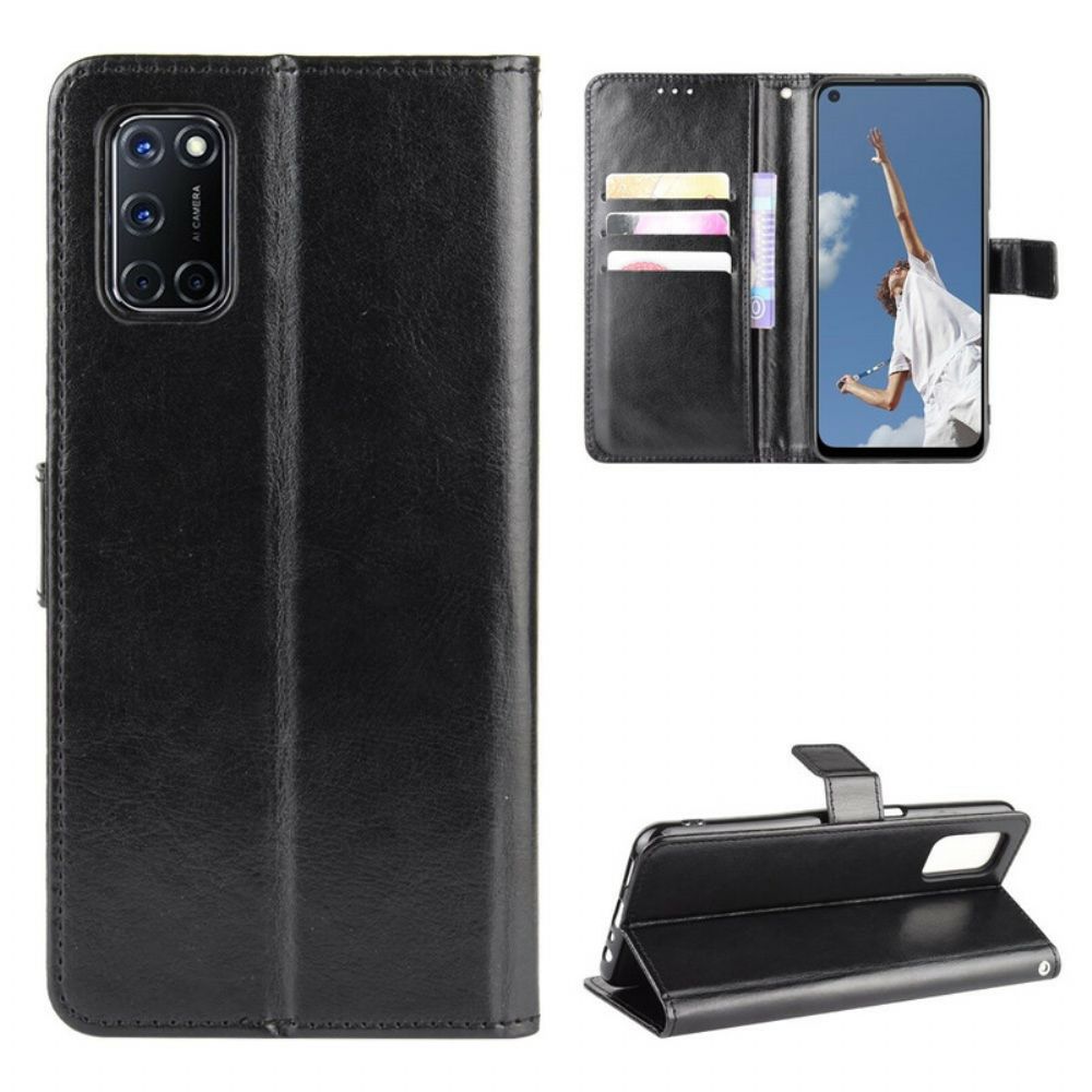 Lederhüllen Für Oppo A72 Auffälliges Kunstleder