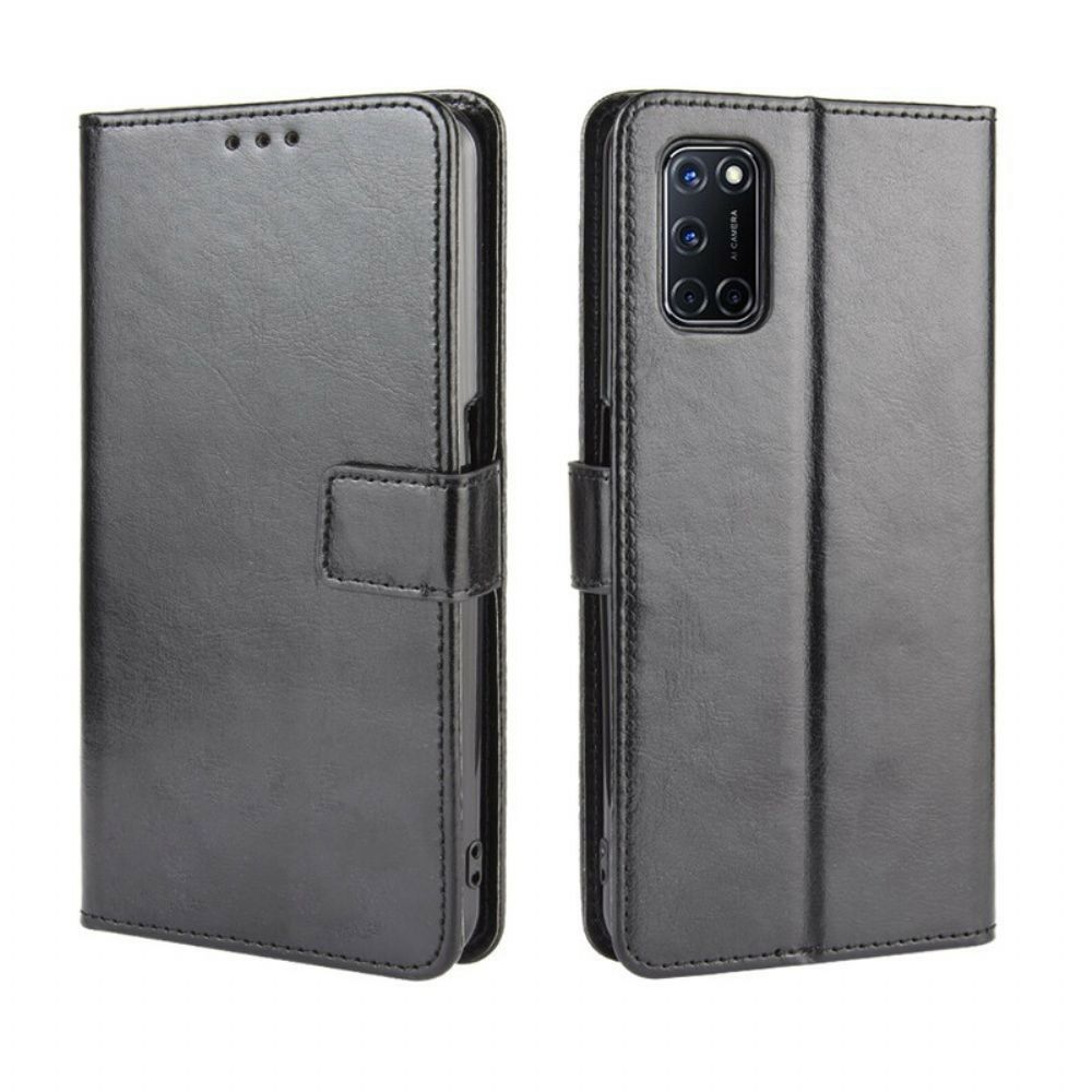 Lederhüllen Für Oppo A72 Auffälliges Kunstleder