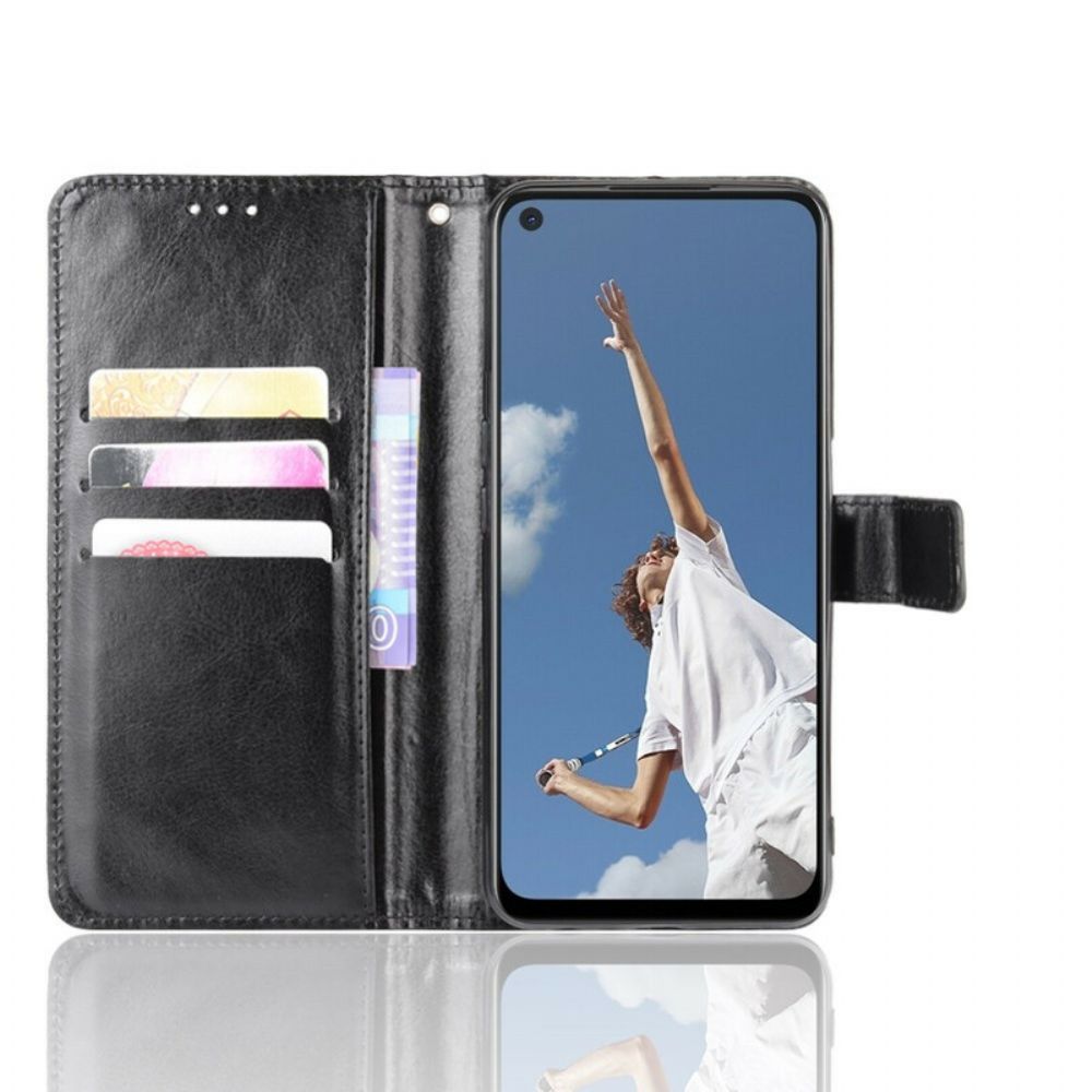 Lederhüllen Für Oppo A72 Auffälliges Kunstleder