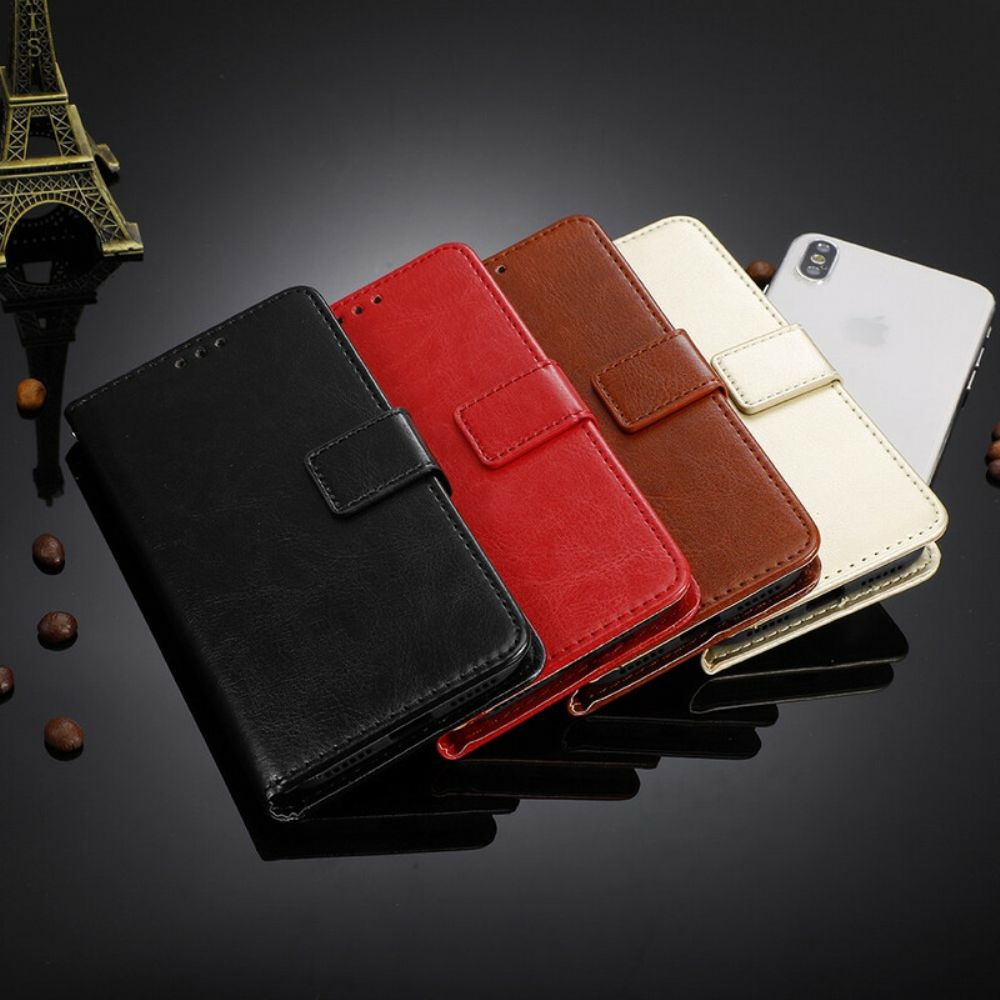 Lederhüllen Für Oppo A72 Auffälliges Kunstleder