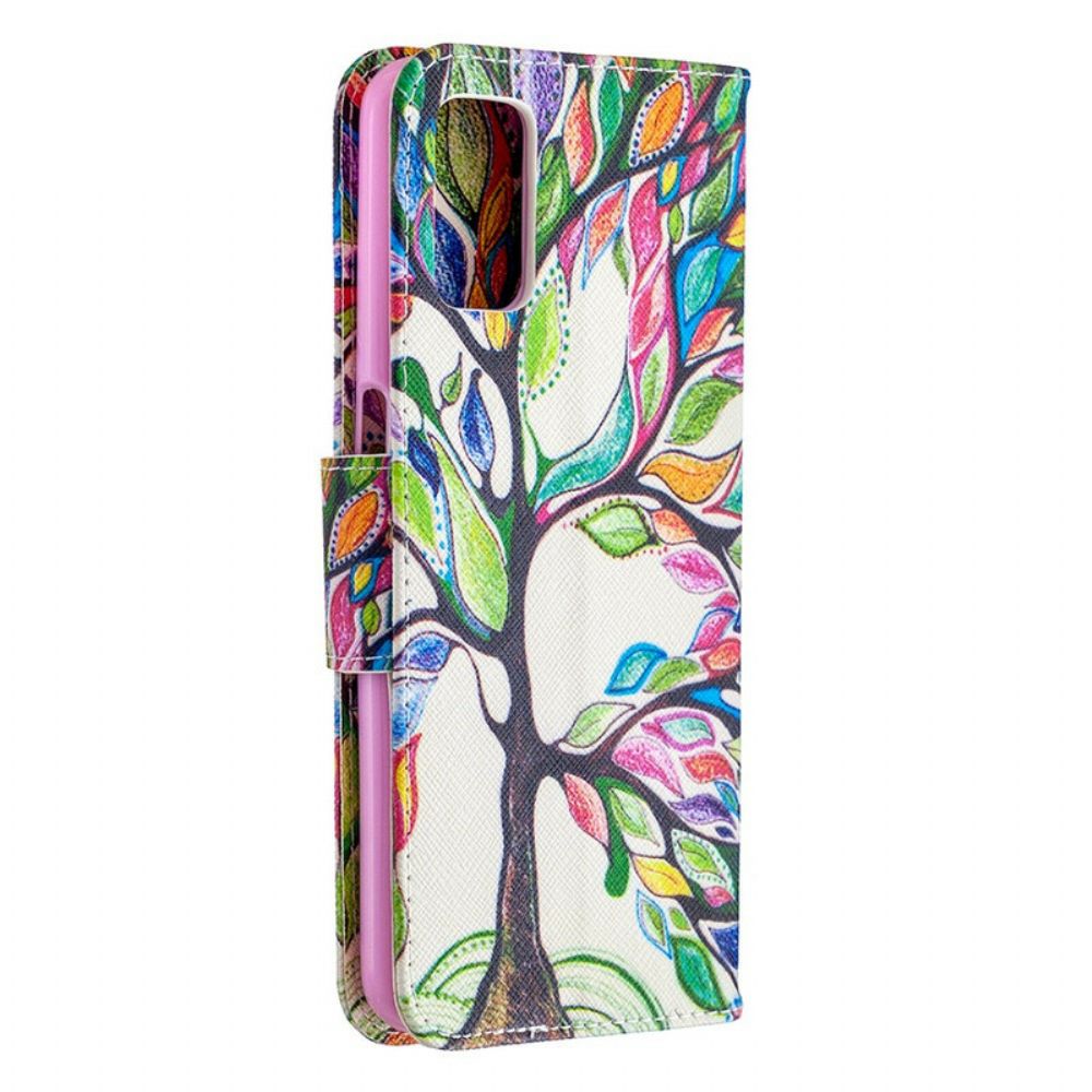 Lederhüllen Für Oppo A72 Farbiger Baum