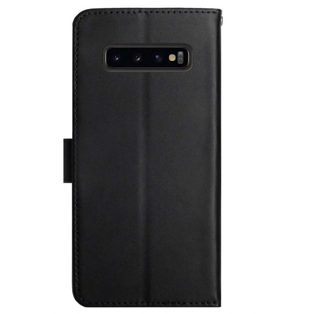 Flip Case Für Samsung Galaxy S10 Plus Echtes Nappaleder