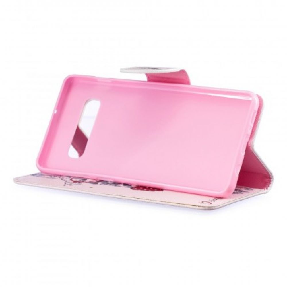 Flip Case Für Samsung Galaxy S10 Plus Nerdige Giraffe
