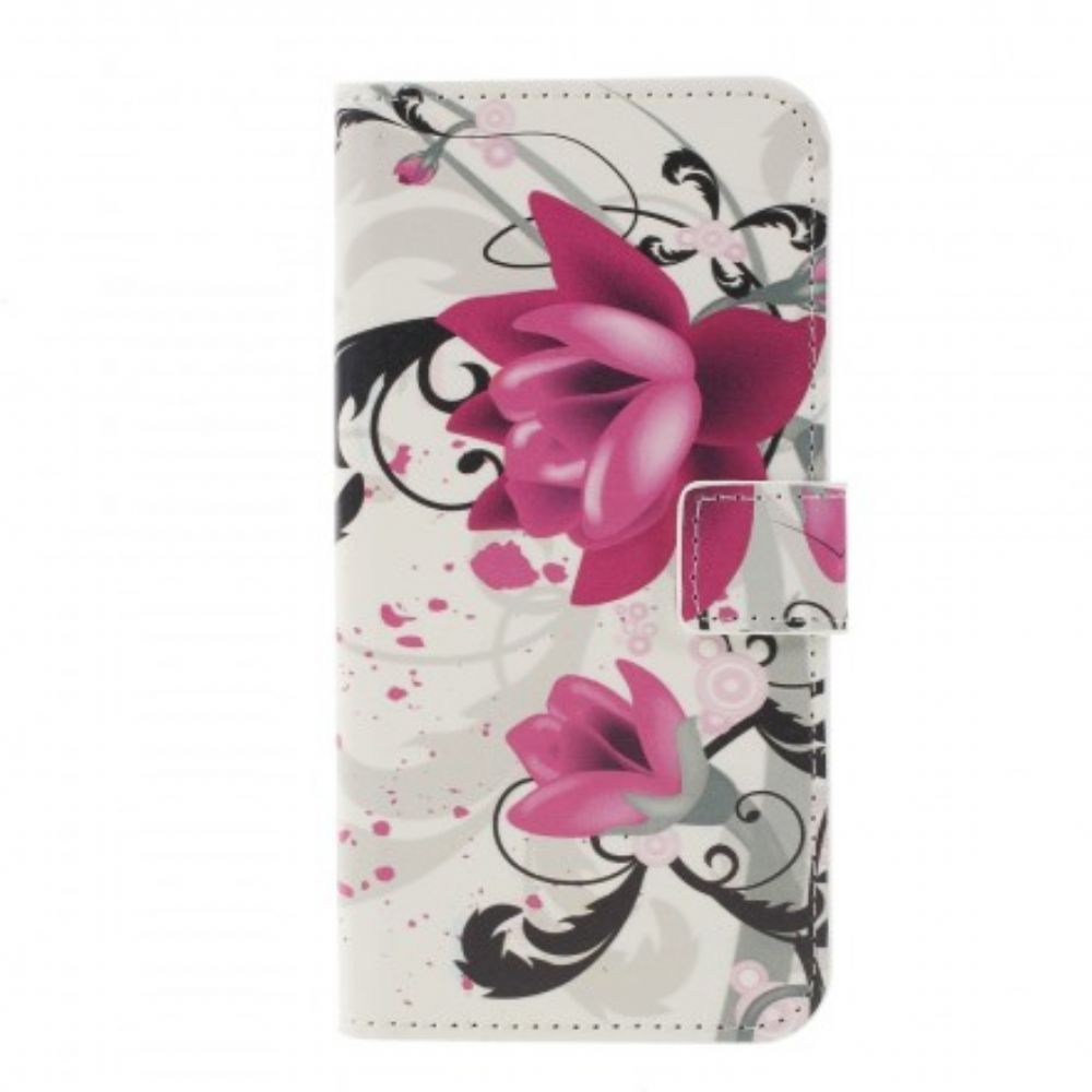 Flip Case Für Samsung Galaxy S10 Plus Schmetterlinge Und Blumen