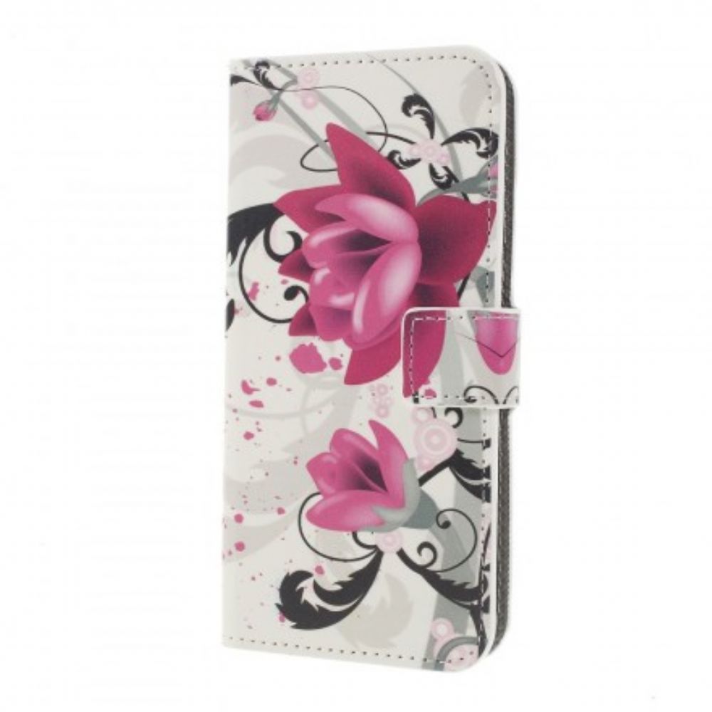 Flip Case Für Samsung Galaxy S10 Plus Schmetterlinge Und Blumen