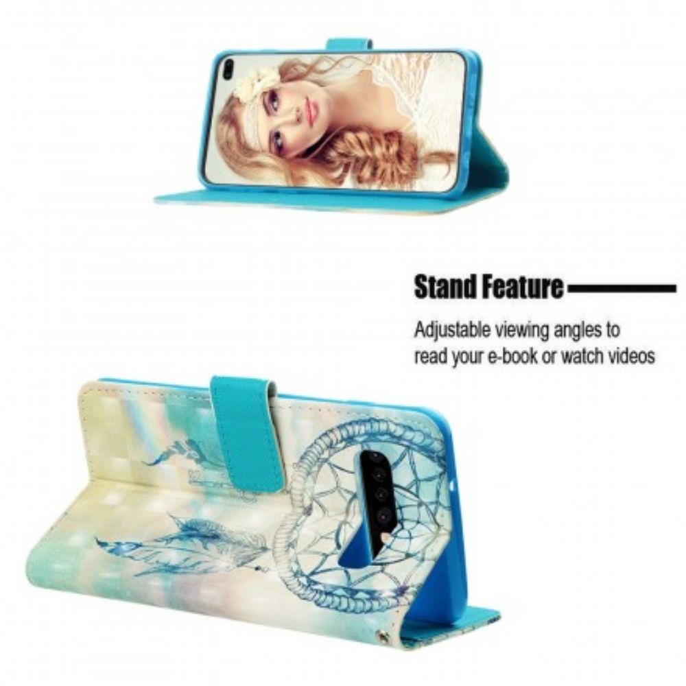 Flip Case Für Samsung Galaxy S10 Plus Wasserfarbener Traumfänger