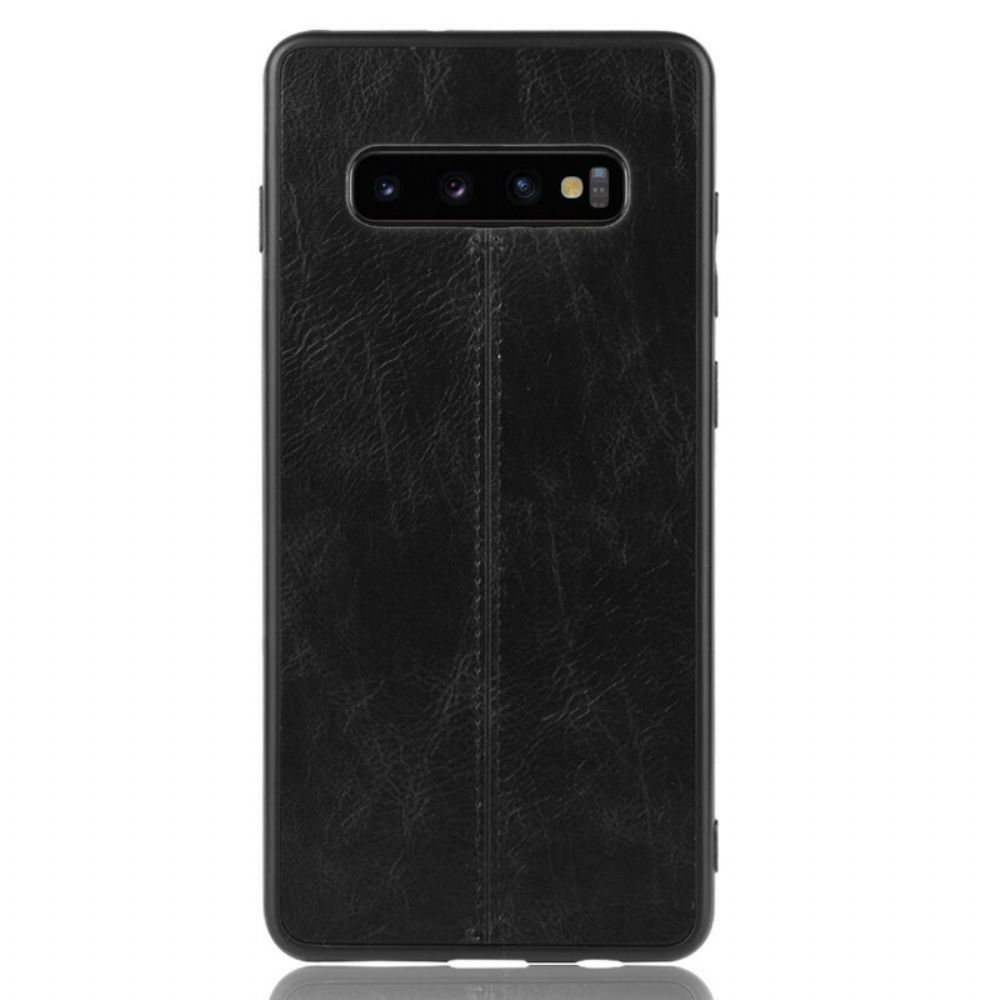 Handyhülle Für Samsung Galaxy S10 Plus Nähte Lederoptik