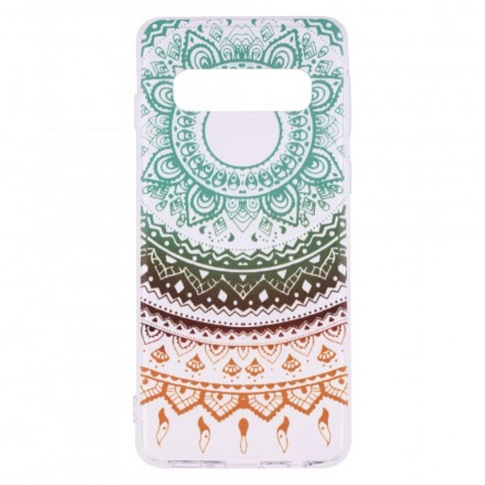 Handyhülle Für Samsung Galaxy S10 Plus Transparentes Farbiges Mandala