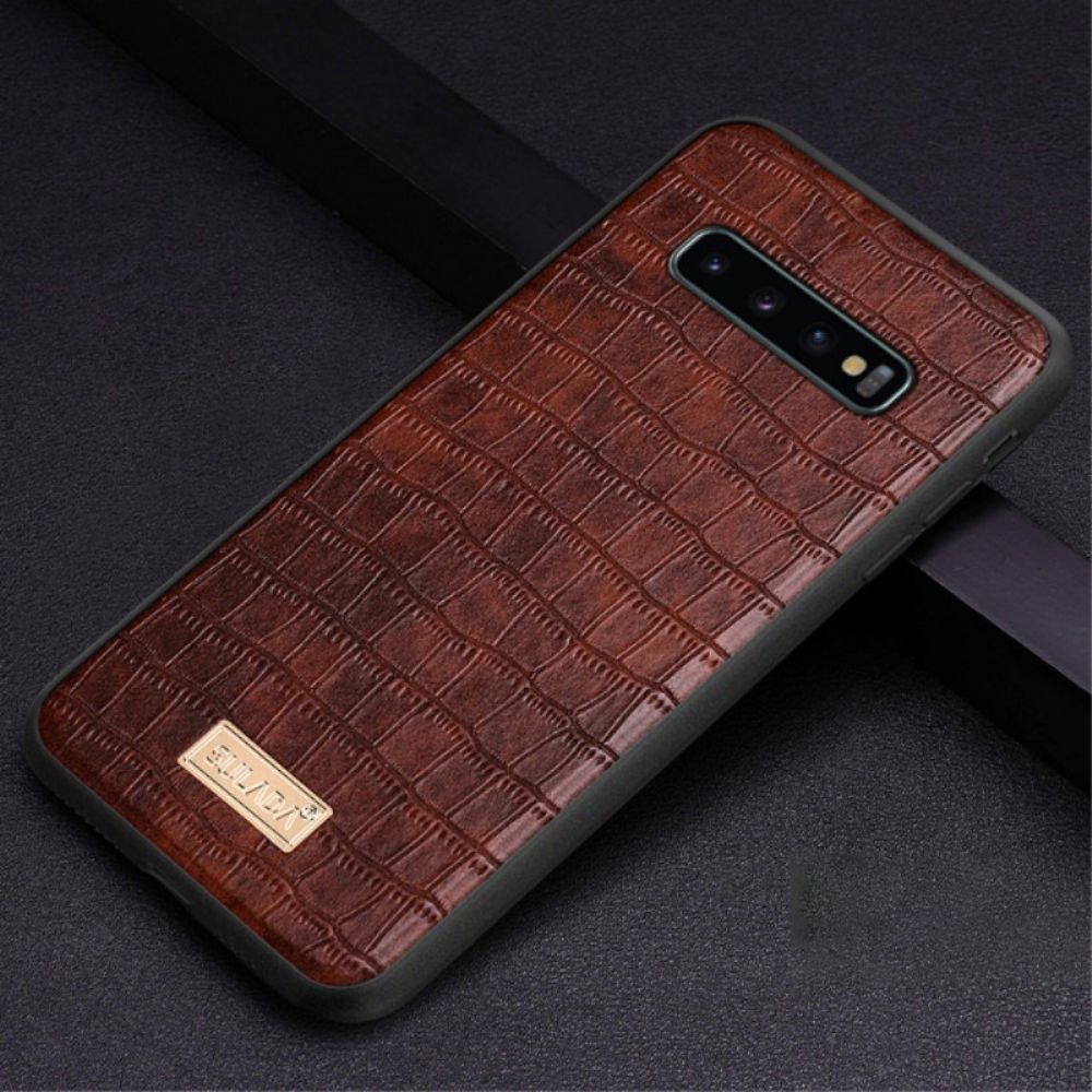 Hülle Für Samsung Galaxy S10 Plus Sulada Krokodilleder-effekt
