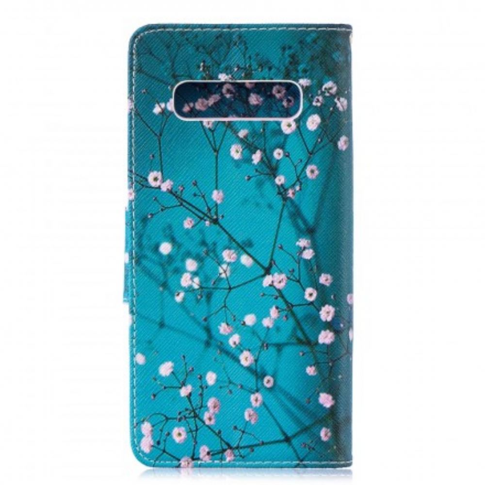 Lederhüllen Für Samsung Galaxy S10 Plus Blühender Baum