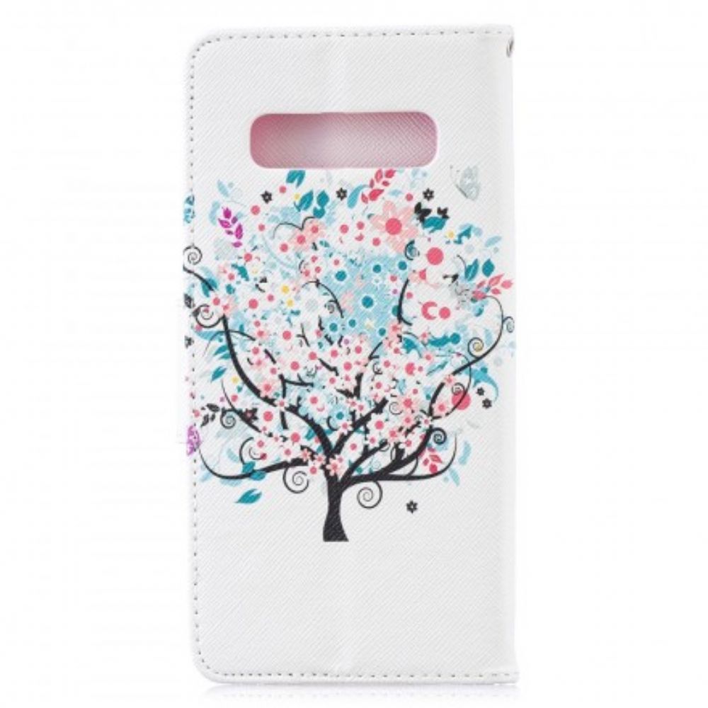 Lederhüllen Für Samsung Galaxy S10 Plus Blumiger Baum
