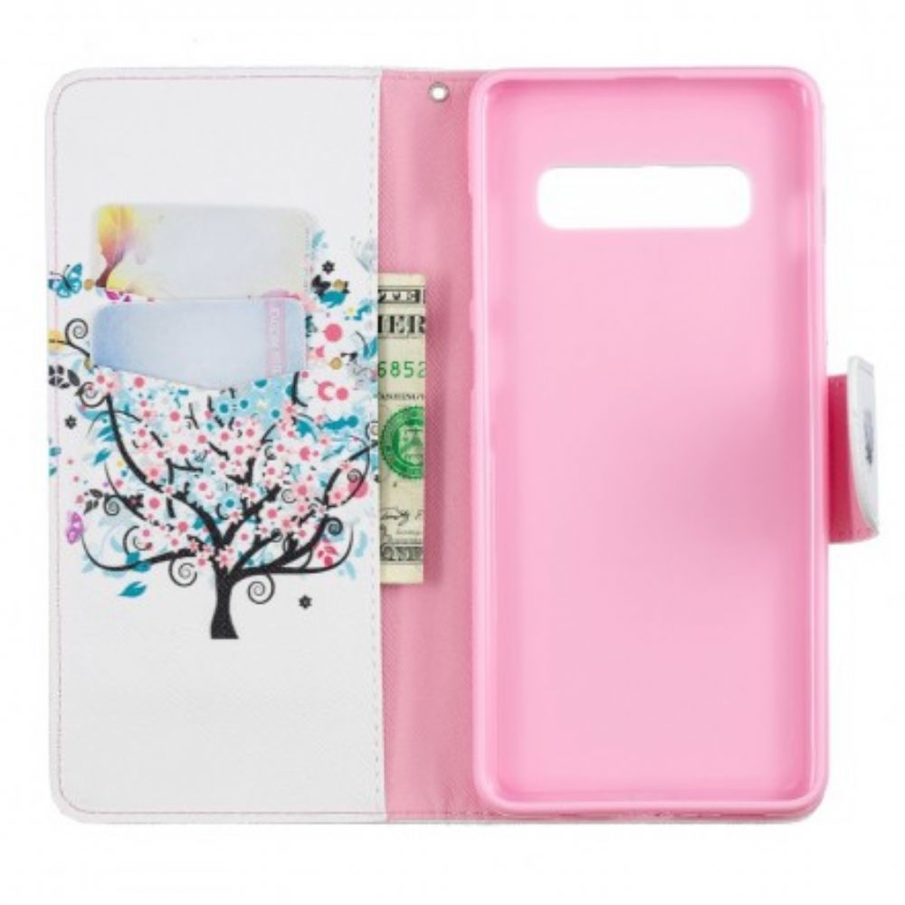 Lederhüllen Für Samsung Galaxy S10 Plus Blumiger Baum