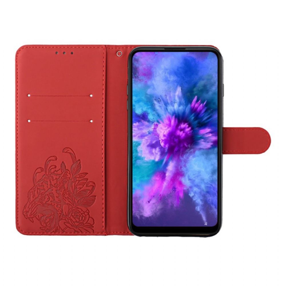 Lederhüllen Für Samsung Galaxy S10 Plus Mit Kordel Barocker Riemchen-tiger
