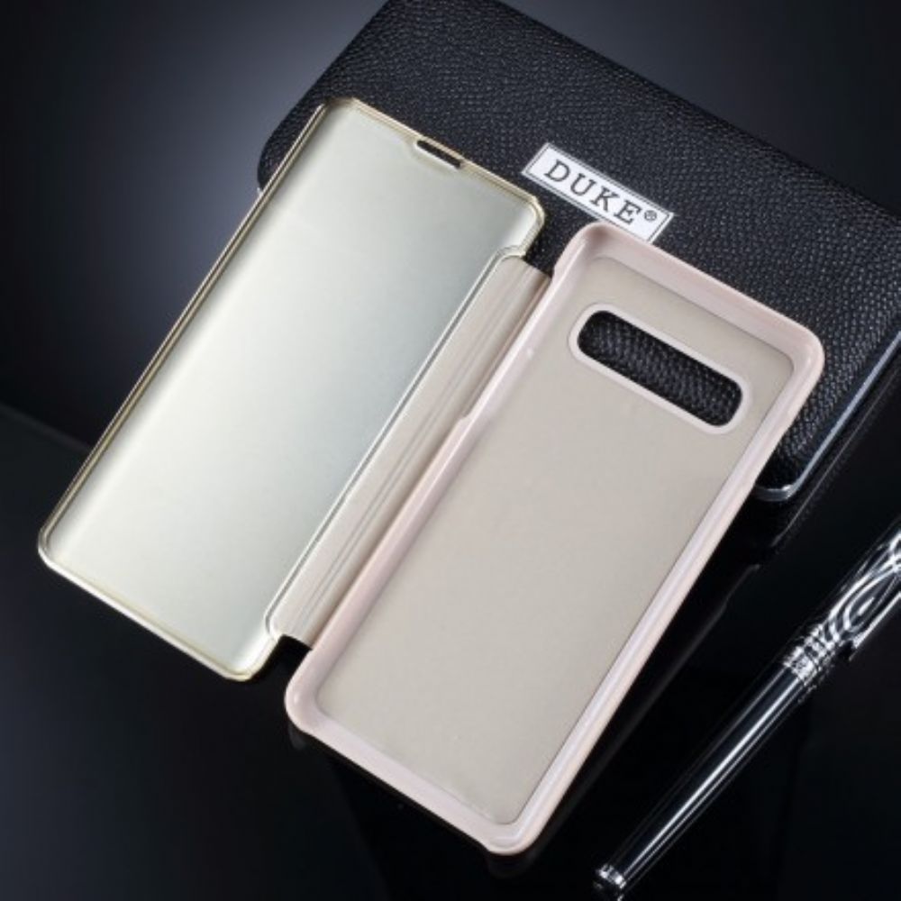 Schutzhülle Für Samsung Galaxy S10 Plus Spiegel Und Simiii-leder