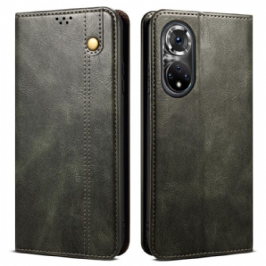 Schutzhülle Für Honor 50 Pro Flip Case Pro Gewachstes Kunstleder