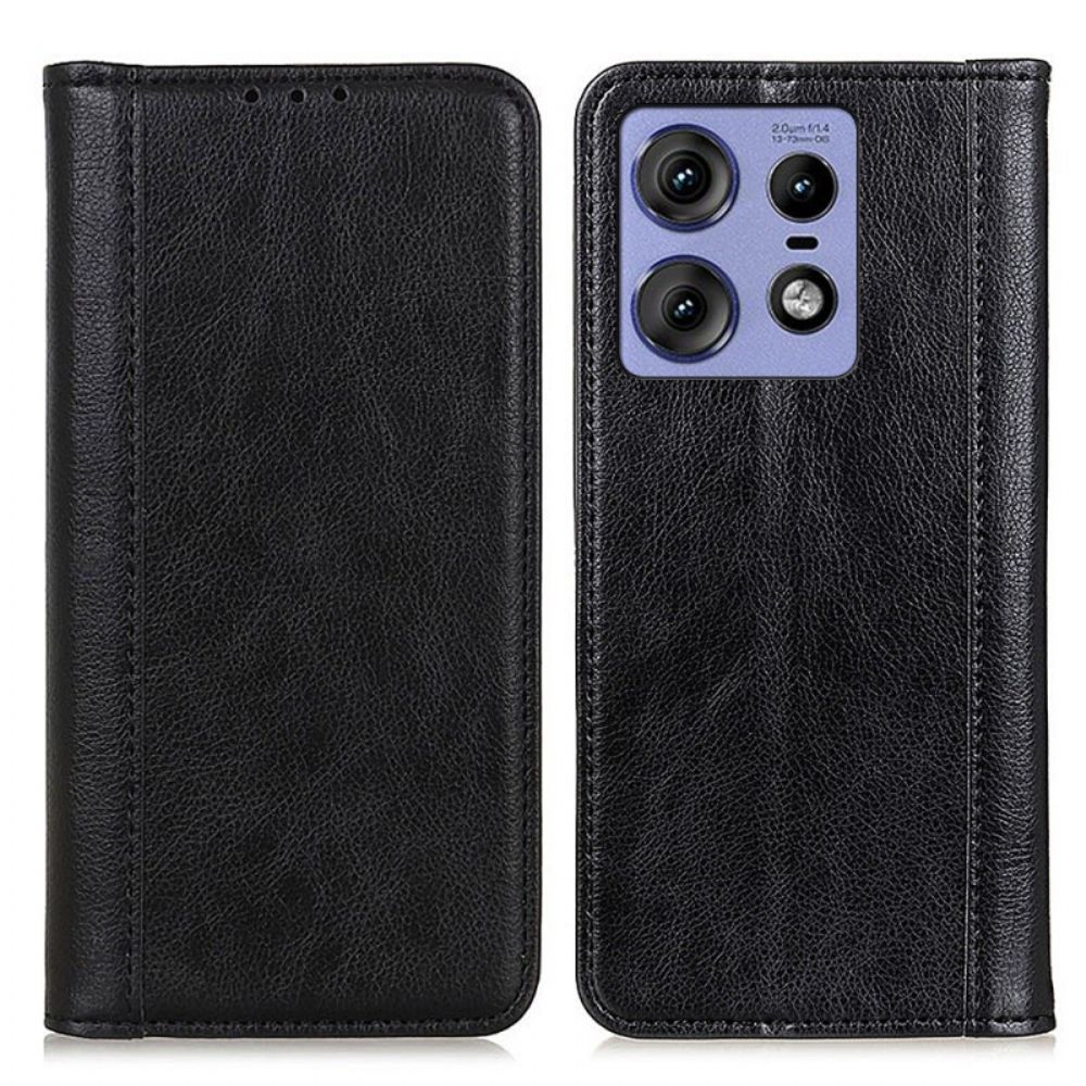 Flip Case Motorola Edge 50 Pro Textur Ltchi