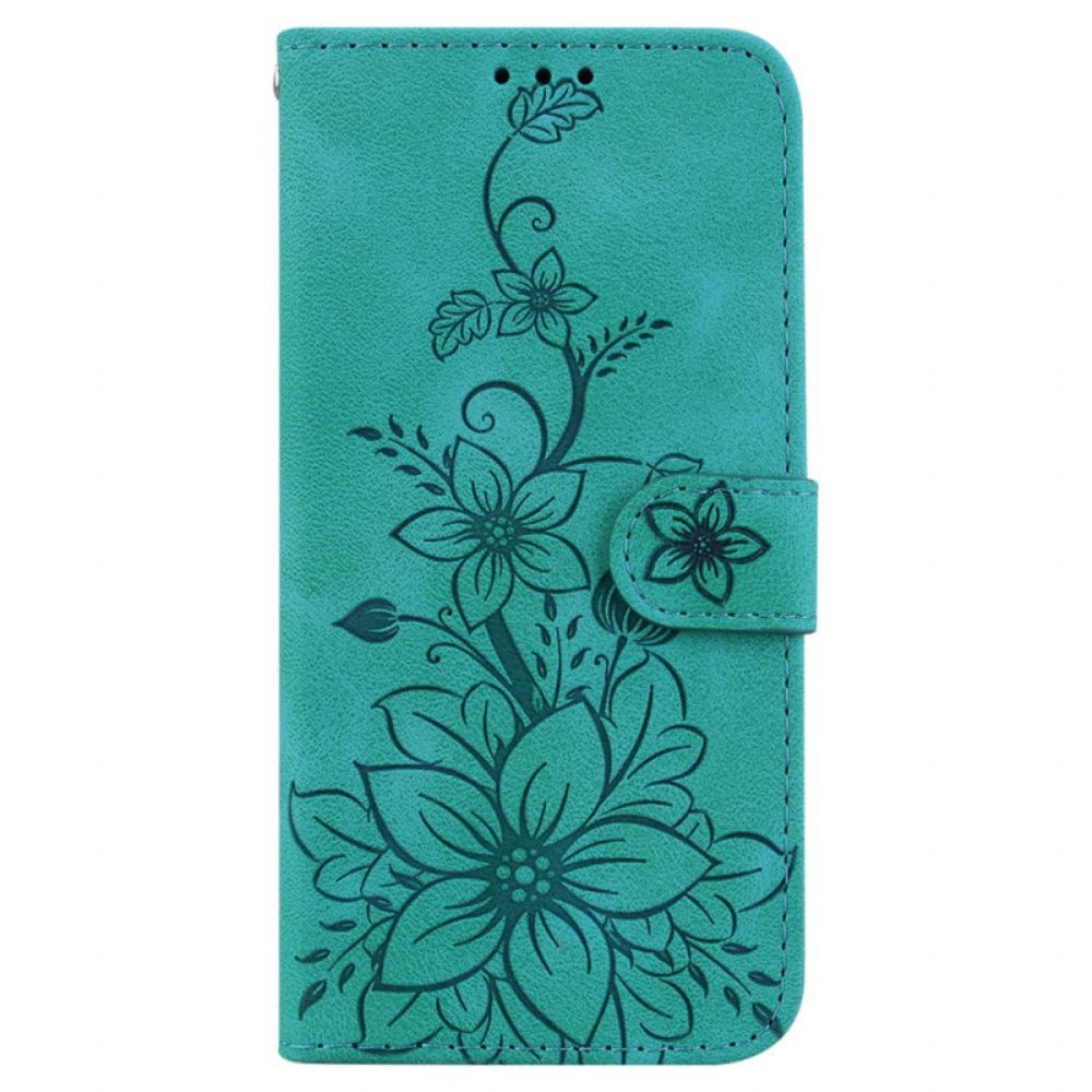 Lederhüllen Für Motorola Edge 50 Pro Blumenmuster