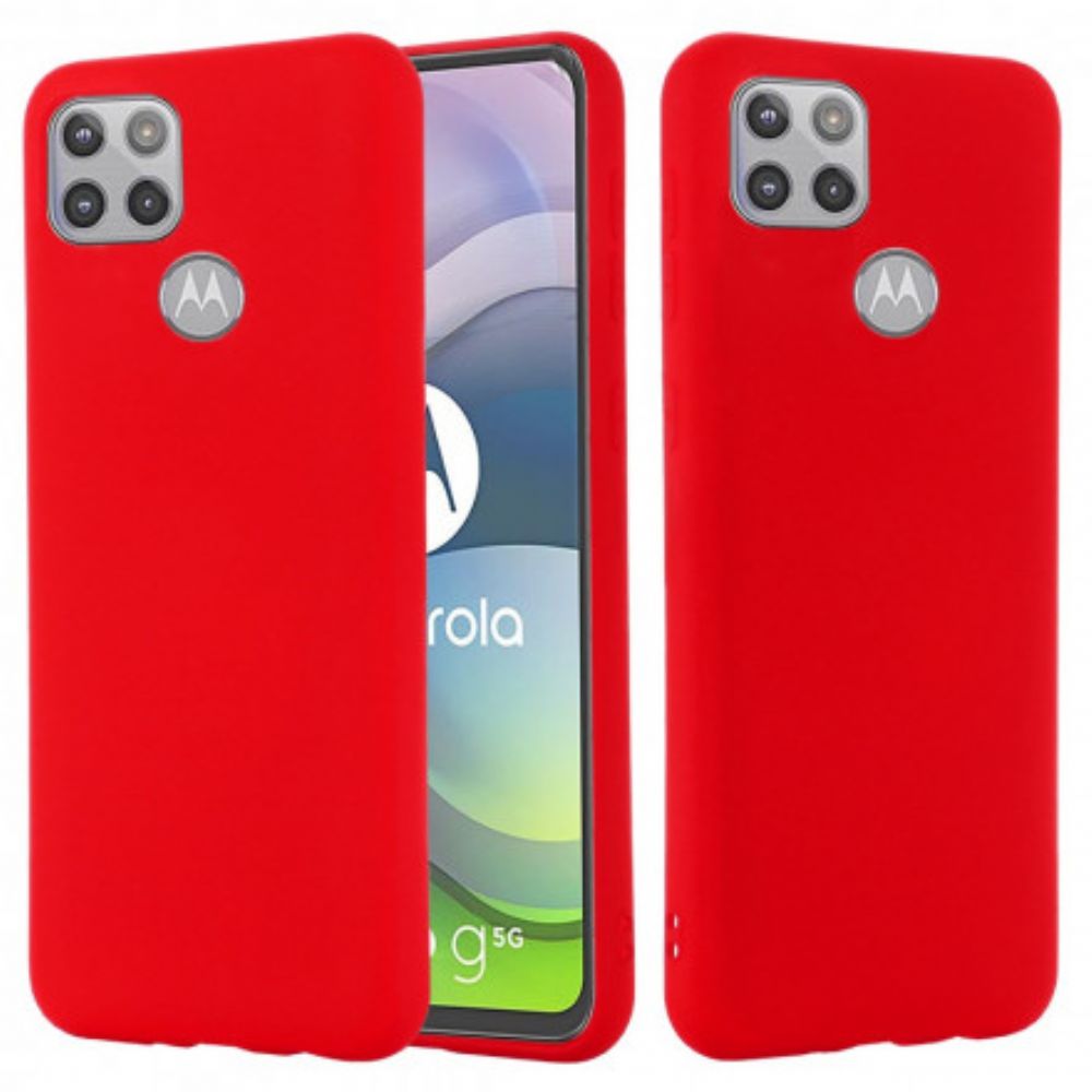 Hülle Für Moto G 5G Flüssigsilikon-design Mit Lanyard