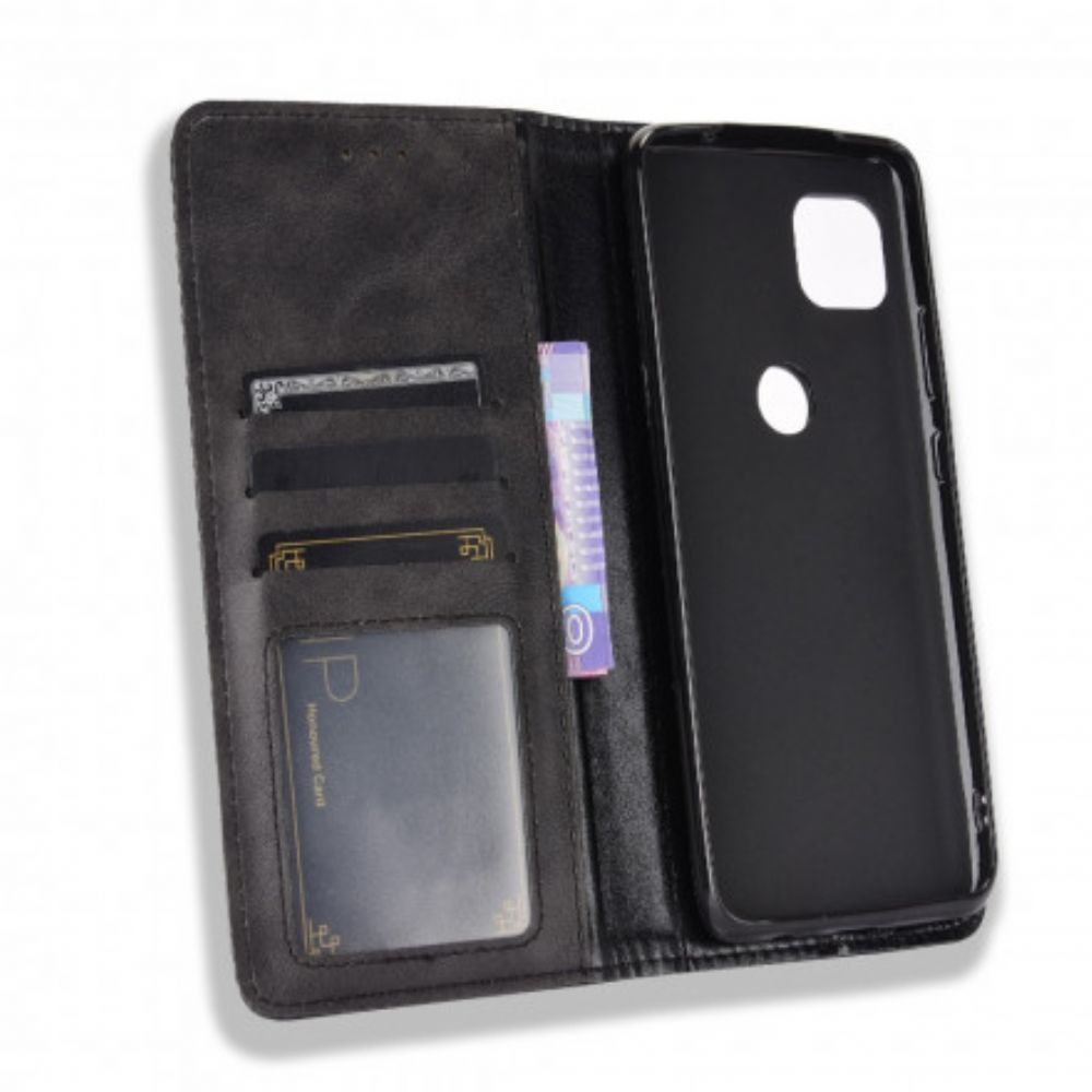 Schutzhülle Für Moto G 5G Flip Case Stilisierter Vintage-ledereffekt