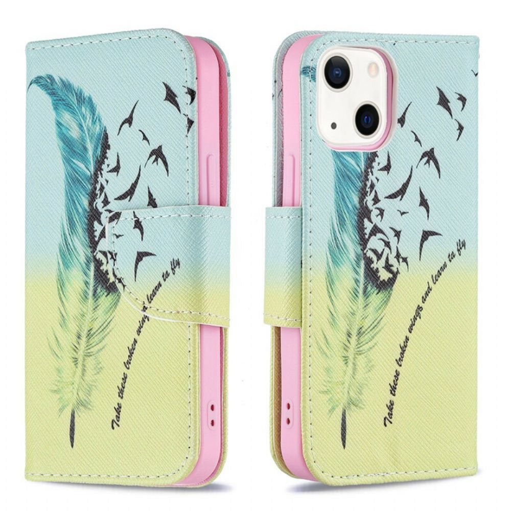 Flip Case Für iPhone 13 Mini Fliegen Lernen