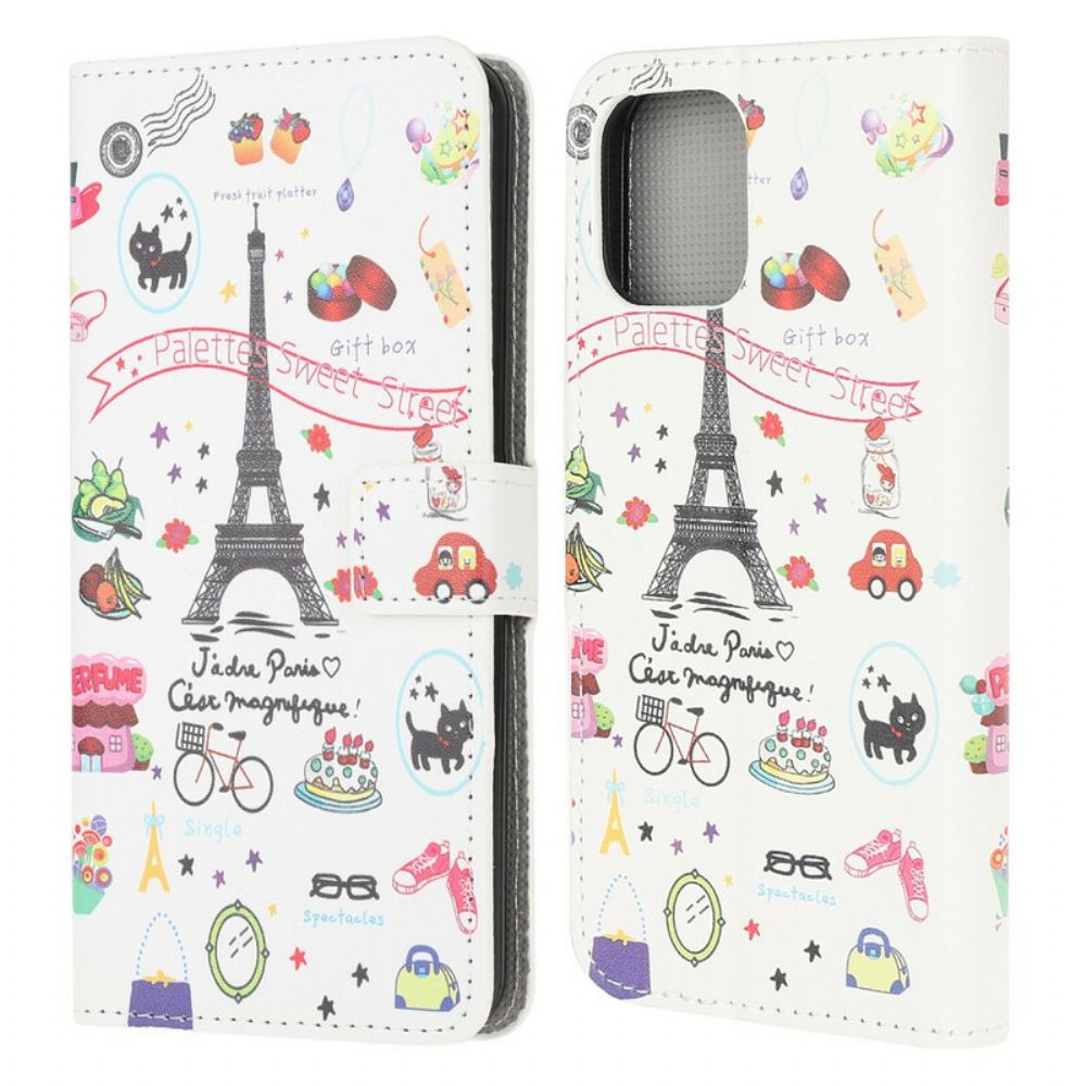 Flip Case Für iPhone 13 Mini Ich Liebe Paris
