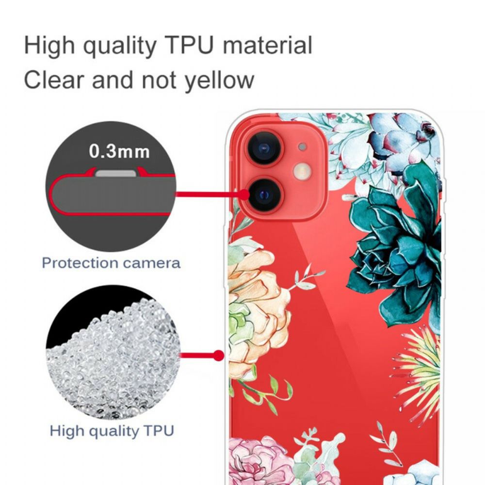 Handyhülle Für iPhone 13 Mini Aquarell Blumen