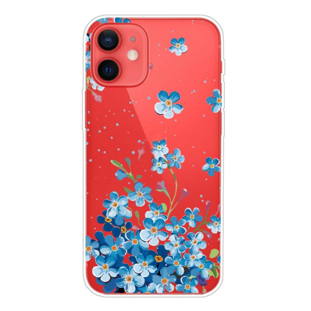 Handyhülle Für iPhone 13 Mini Blauer Blumenstrauß