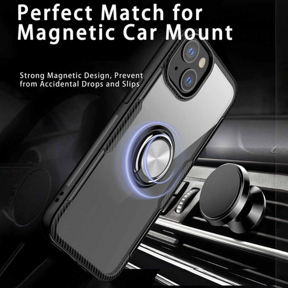 Handyhülle Für iPhone 13 Mini Kohlefaser-metallring