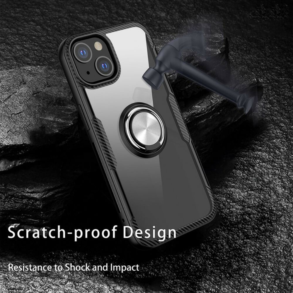 Handyhülle Für iPhone 13 Mini Kohlefaser-metallring