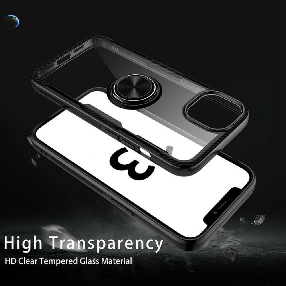 Handyhülle Für iPhone 13 Mini Kohlefaser-metallring