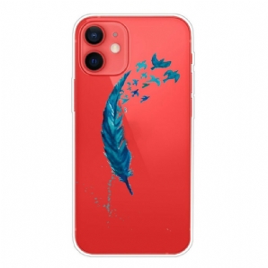 Handyhülle Für iPhone 13 Mini Schöne Blaue Feder