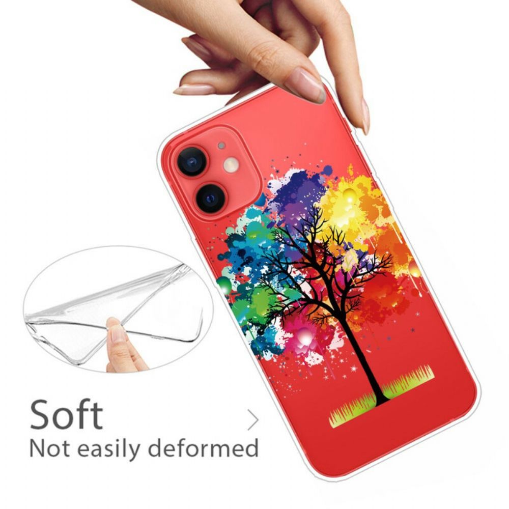Handyhülle Für iPhone 13 Mini Transparenter Aquarellbaum