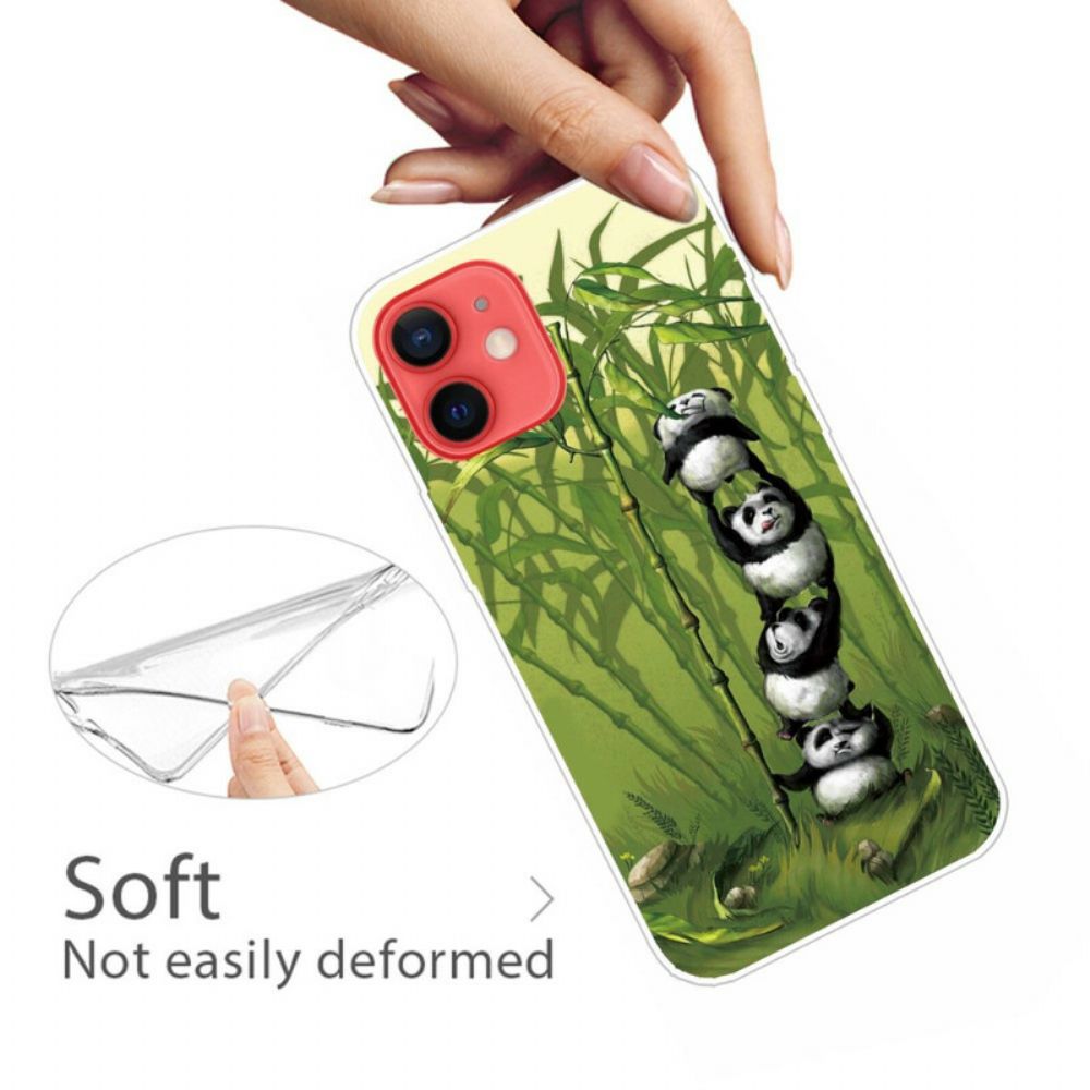 Hülle Für iPhone 13 Mini Haufen Pandas