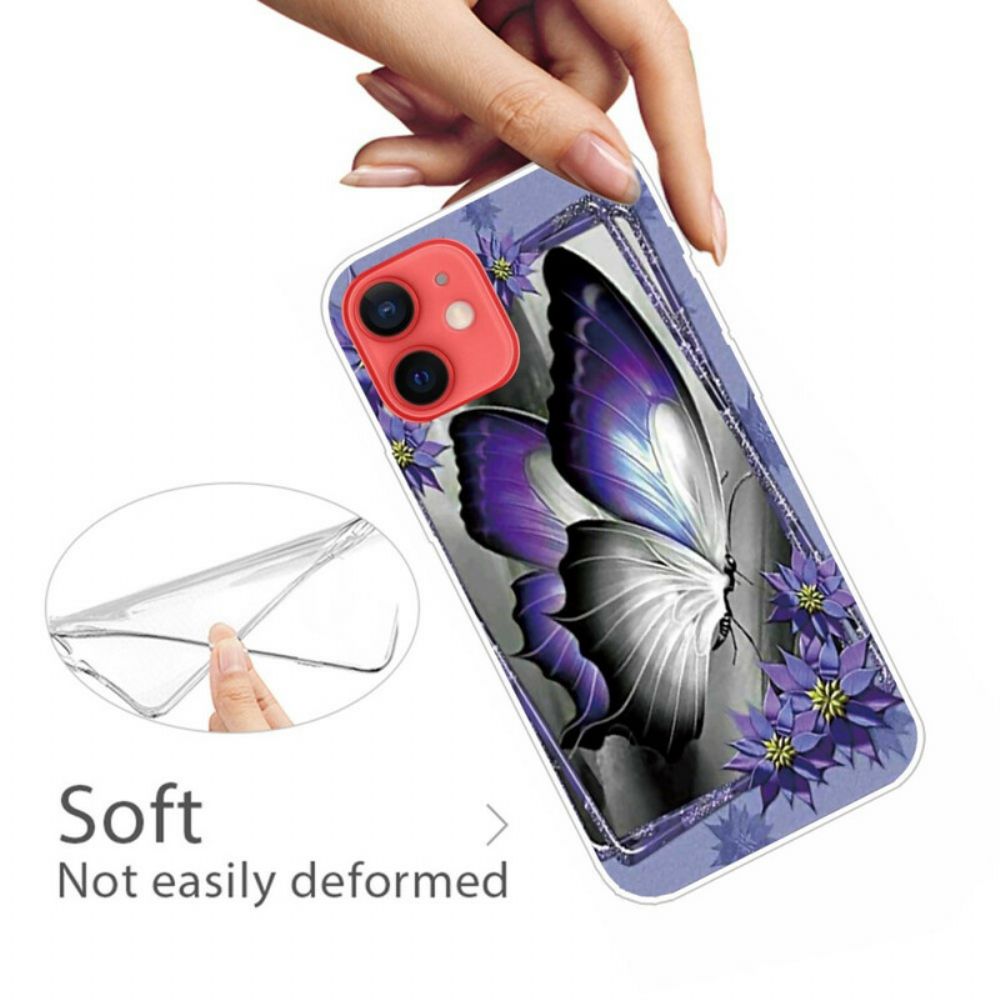 Hülle Für iPhone 13 Mini Königlicher Schmetterling