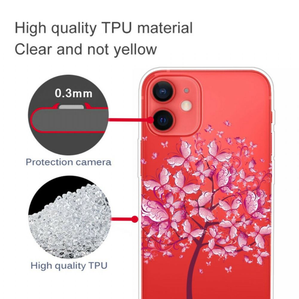 Hülle Für iPhone 13 Mini Rosa Baumkrone