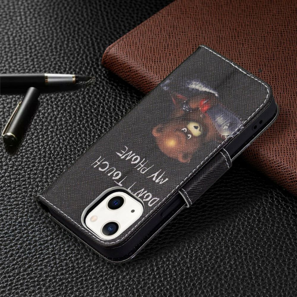 Lederhüllen Für iPhone 13 Mini Gefährlicher Bär