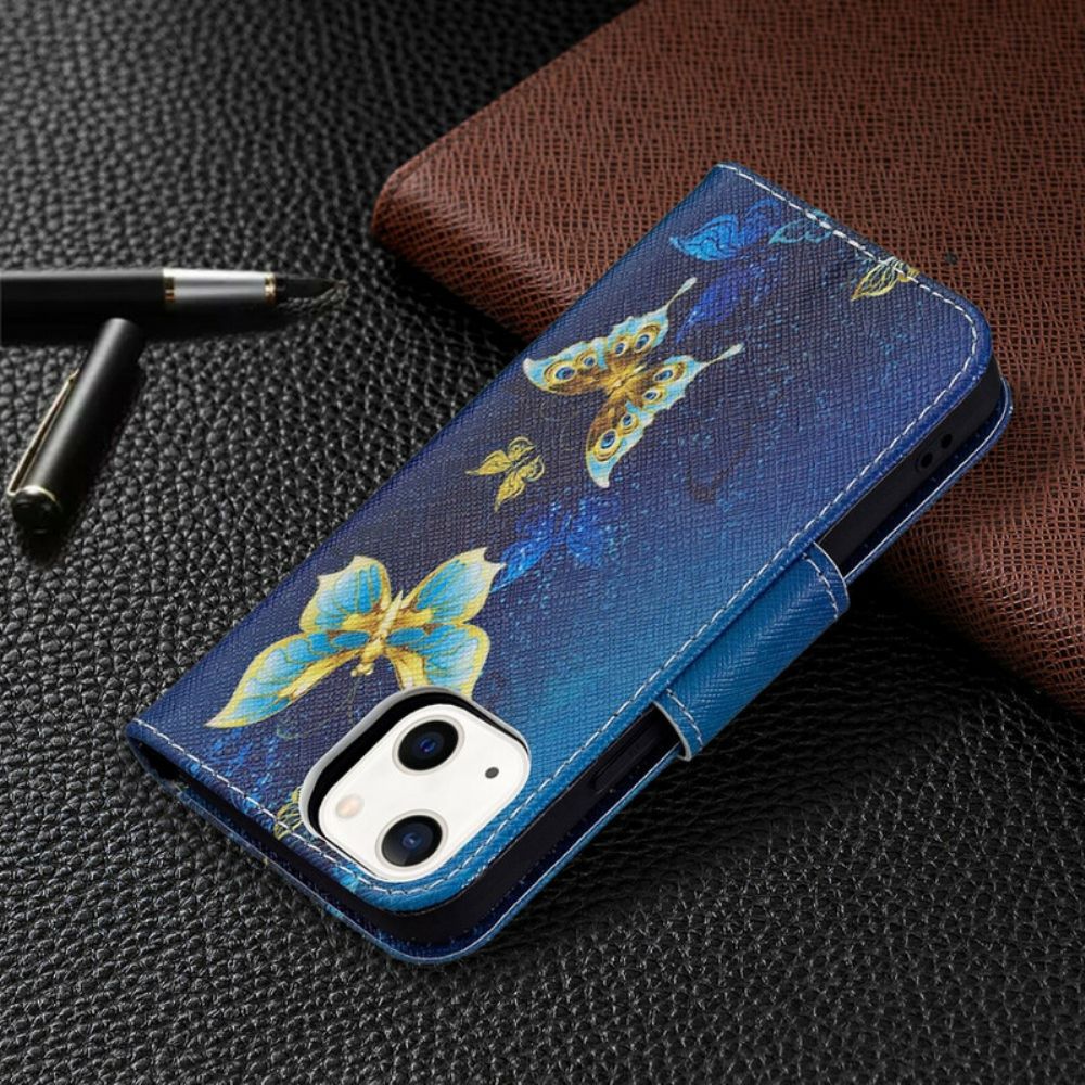 Lederhüllen Für iPhone 13 Mini Könige Der Schmetterlinge
