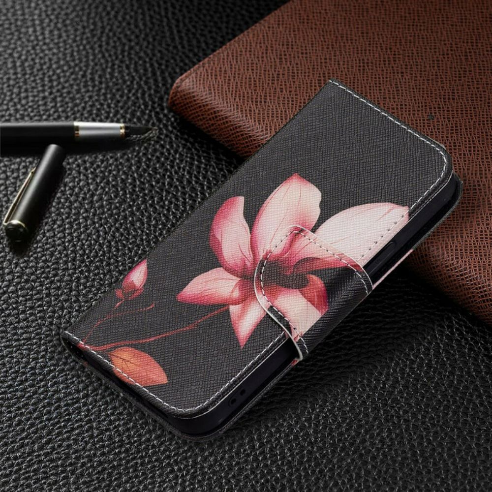 Lederhüllen Für iPhone 13 Mini Rosa Blume